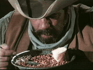 Cowboy Eating Beans Blank Meme Template