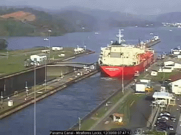 Panama Canal Transit at Miraflores Locks