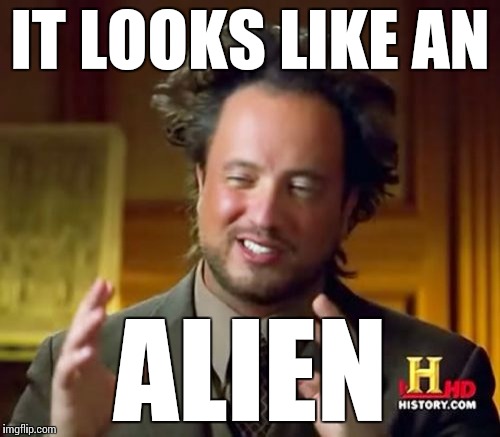 Ancient Aliens Meme | IT LOOKS LIKE AN ALIEN | image tagged in memes,ancient aliens | made w/ Imgflip meme maker