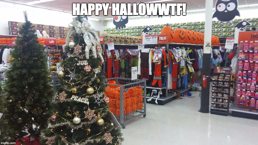 Winter is coming | HAPPY HALLOWWTF! | image tagged in halloween,christmas | made w/ Imgflip meme maker