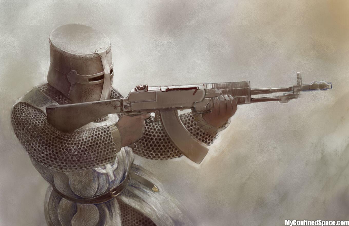 crusader rifle Blank Meme Template