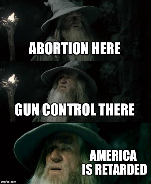 I plan on traveling the world. | ABORTION HERE GUN CONTROL THERE AMERICA IS RETARDED | image tagged in memes,confused gandalf | made w/ Imgflip meme maker
