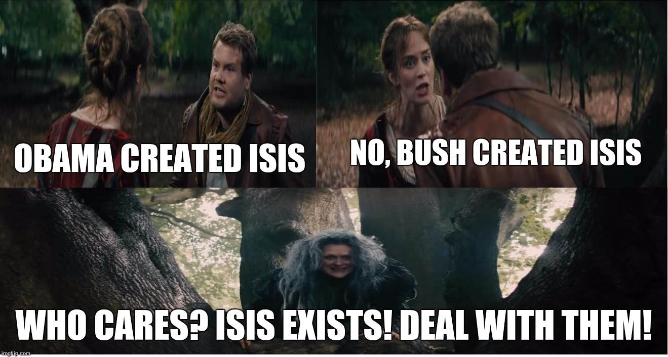 Who Cares?(See comment) | OBAMA CREATED ISIS WHO CARES? ISIS EXISTS! DEAL WITH THEM! NO, BUSH CREATED ISIS | image tagged in who cares,isis,politics,new template | made w/ Imgflip meme maker