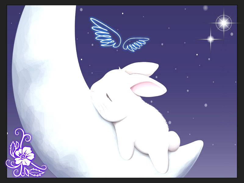 High Quality good night bunny Blank Meme Template