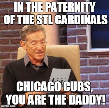 Maury Lie Detector Meme | IN THE PATERNITY OF THE STL CARDINALS CHICAGO CUBS, YOU ARE THE DADDY! | image tagged in memes,maury lie detector | made w/ Imgflip meme maker