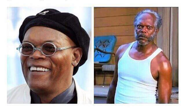 High Quality Sam Jackson Before & After Blank Meme Template