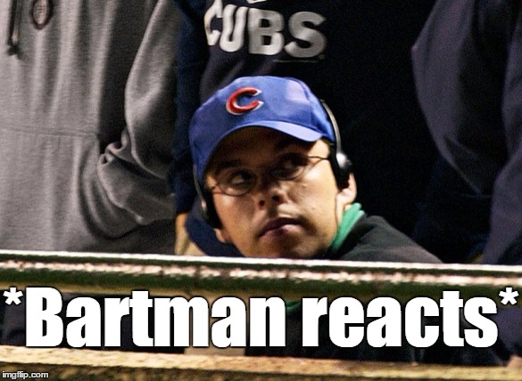 Cubs advance to the National League Championship Series. . . | *Bartman reacts* | image tagged in steve bartman,cubs,2015 nlcs | made w/ Imgflip meme maker