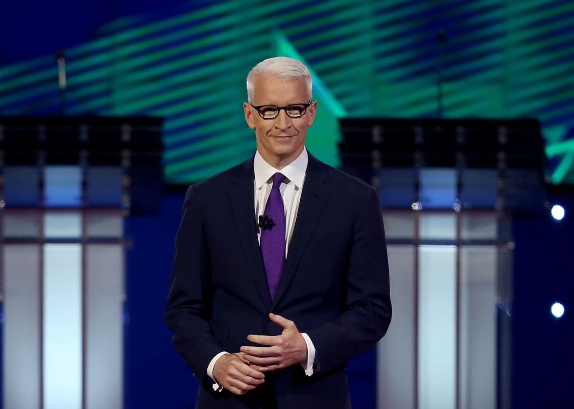 Anderson Cooper CNN Debate Blank Meme Template