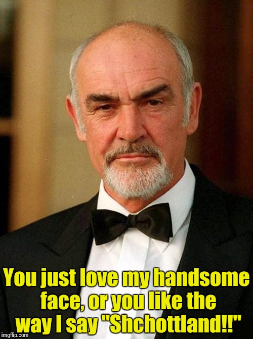 Sean tux | You just love my handsome face, or you like the way I say "Shchottland!!" | image tagged in sean tux | made w/ Imgflip meme maker