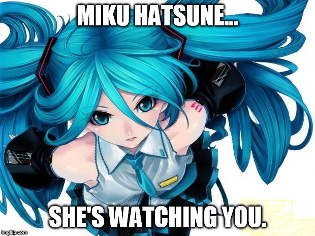 Image result for miku i watching you