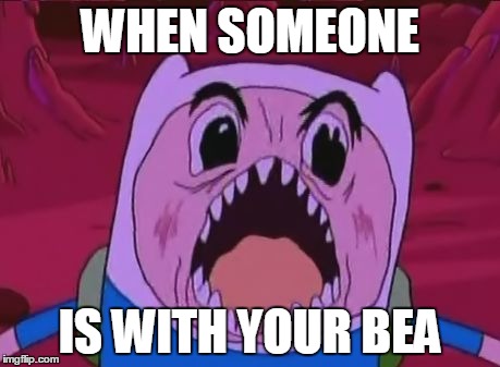 Finn The Human | WHEN SOMEONE IS WITH YOUR BEA | image tagged in memes,finn the human | made w/ Imgflip meme maker