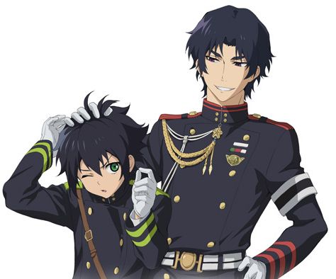 Guren and Yuichiro Blank Meme Template