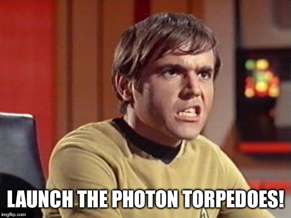 Chekov | LAUNCH THE PHOTON TORPEDOES! | image tagged in chekov | made w/ Imgflip meme maker
