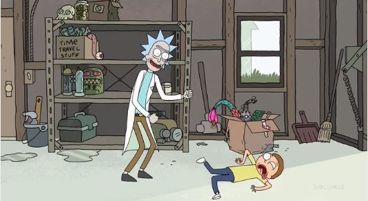 rick and morty pilot twitching Blank Meme Template
