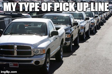MY TYPE OF PICK UP LINE | image tagged in truth | made w/ Imgflip meme maker