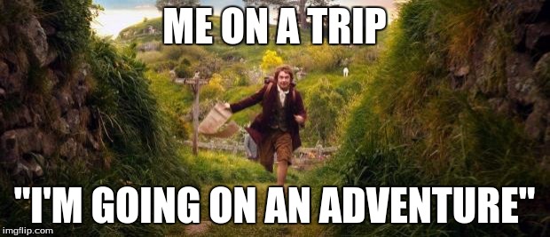 adventure.jpg | ME ON A TRIP "I'M GOING ON AN ADVENTURE" | image tagged in adventurejpg | made w/ Imgflip meme maker