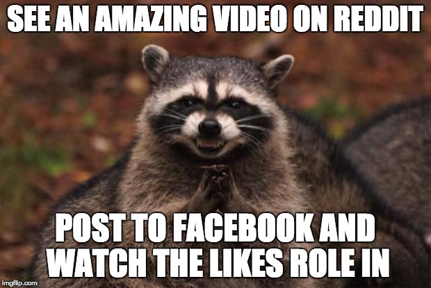 post a reddit video to facebook
