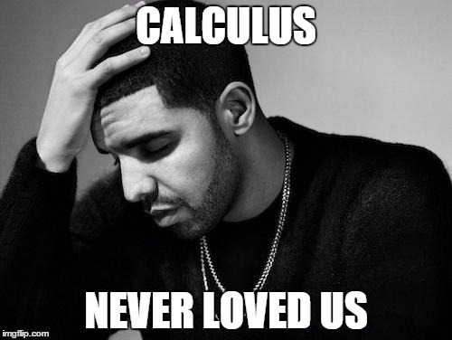 Drake | CALCULUS NEVER LOVED US | image tagged in drake | made w/ Imgflip meme maker