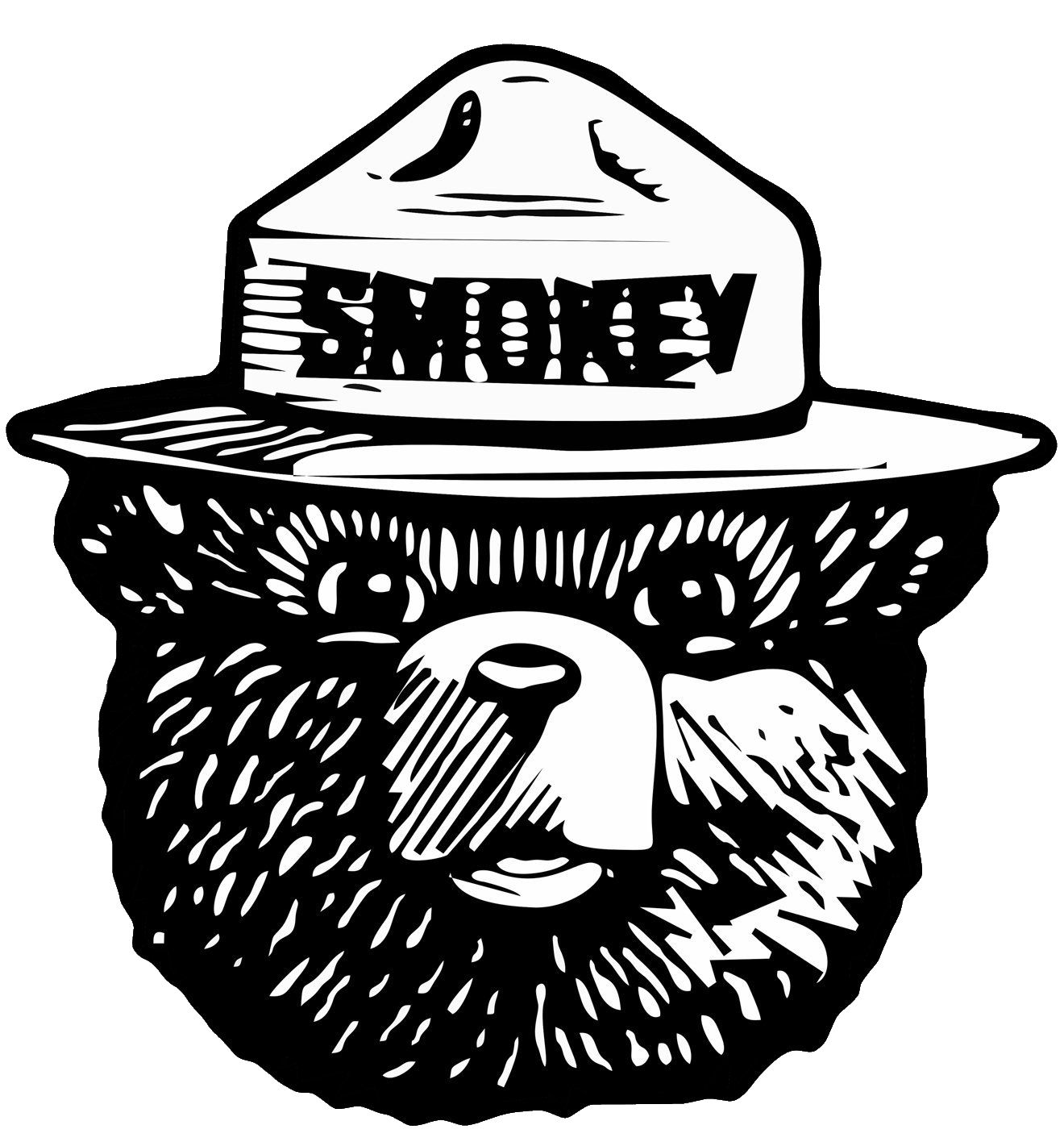 Smokey The Bear Outline