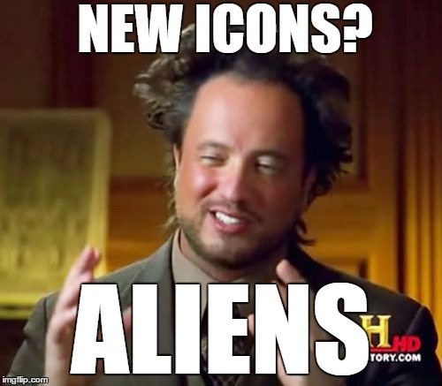 THANK YOU IMGFLIP | NEW ICONS? ALIENS | image tagged in memes,ancient aliens,imgflip | made w/ Imgflip meme maker