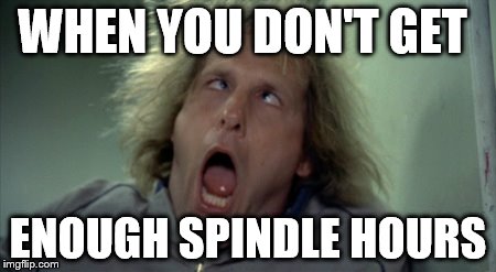 Scary Harry | WHEN YOU DON'T GET ENOUGH SPINDLE HOURS | image tagged in memes,scary harry | made w/ Imgflip meme maker