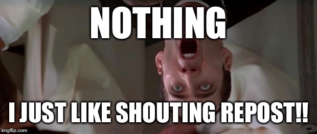 Nic Cage | NOTHING I JUST LIKE SHOUTING REPOST!! | image tagged in nic cage | made w/ Imgflip meme maker