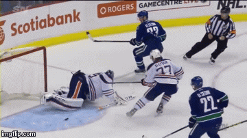 Daniel Sedin misses wide-open net | image tagged in gifs | made w/ Imgflip video-to-gif maker