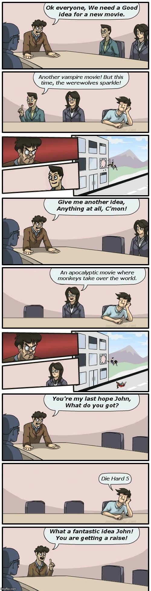 Movie meeting suggestion | image tagged in boardroom meeting suggestion | made w/ Imgflip meme maker