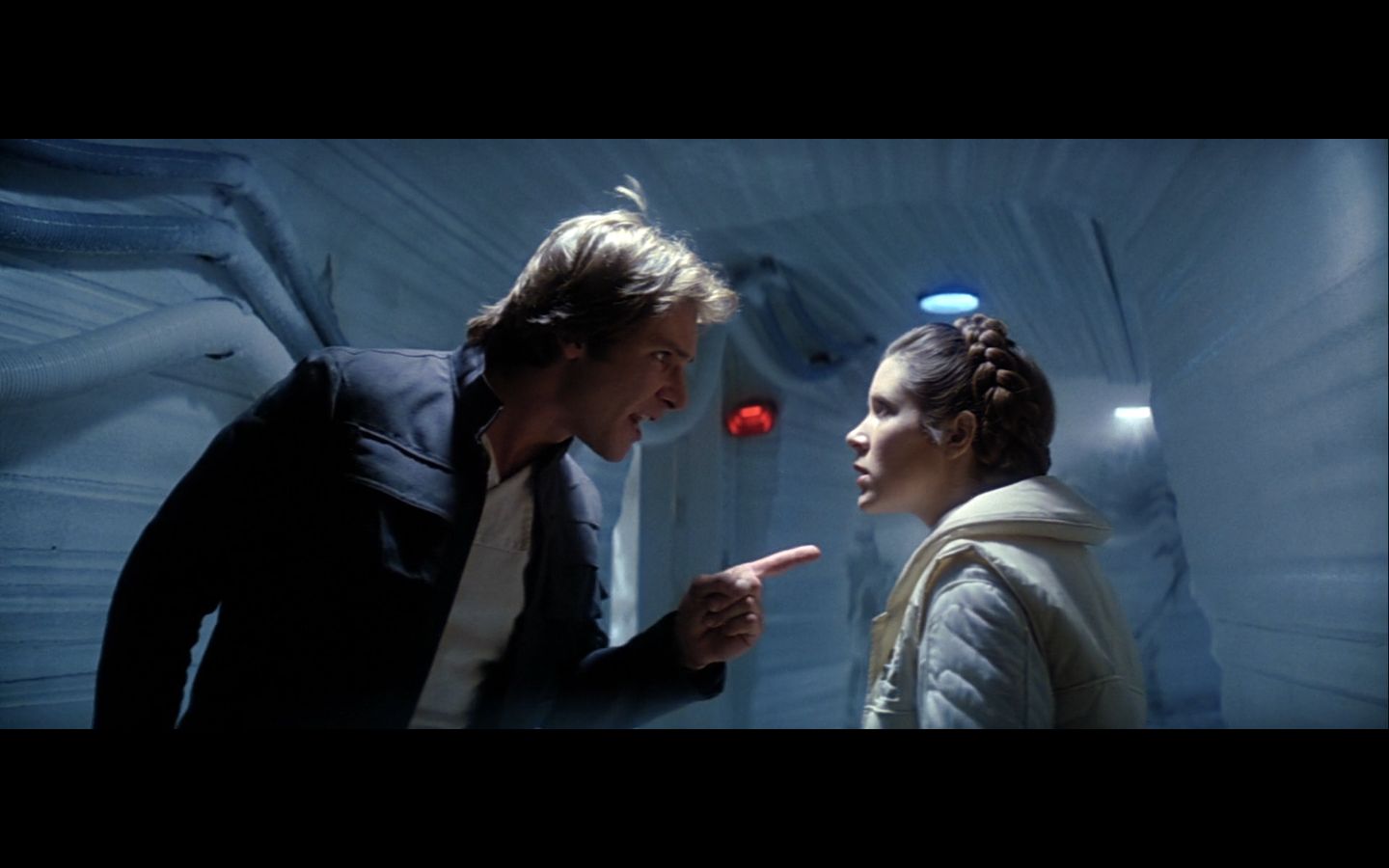 High Quality Han Solo Leia Hoth you could use a good kiss screenshot Blank Meme Template