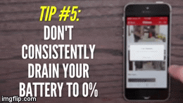 Jangan biarkan baterai handphone benar-benar kosong; 0%. (Via: youtube.com)