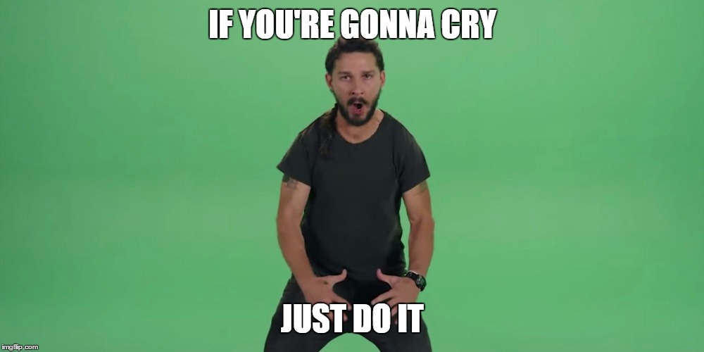 IF YOU'RE GONNA CRY JUST DO IT | made w/ Imgflip meme maker