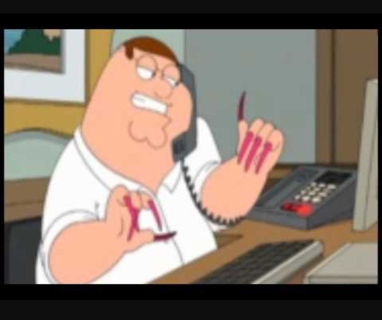 Peter Griffin on phone Blank Meme Template