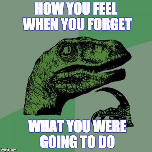 Philosoraptor Meme | HOW YOU FEEL WHEN YOU FORGET WHAT YOU WERE GOING TO DO | image tagged in memes,philosoraptor | made w/ Imgflip meme maker