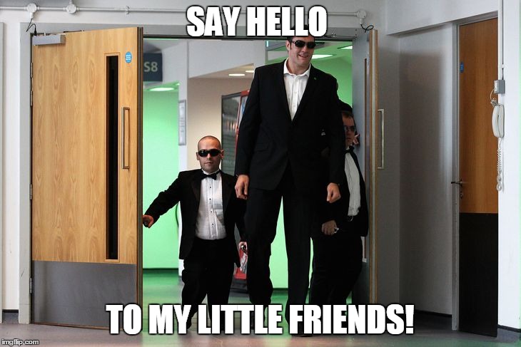 Scarface? | SAY HELLO TO MY LITTLE FRIENDS! | image tagged in scarface,tyson fury,tyson fury scarface,tyson fury meme,scarface meme | made w/ Imgflip meme maker