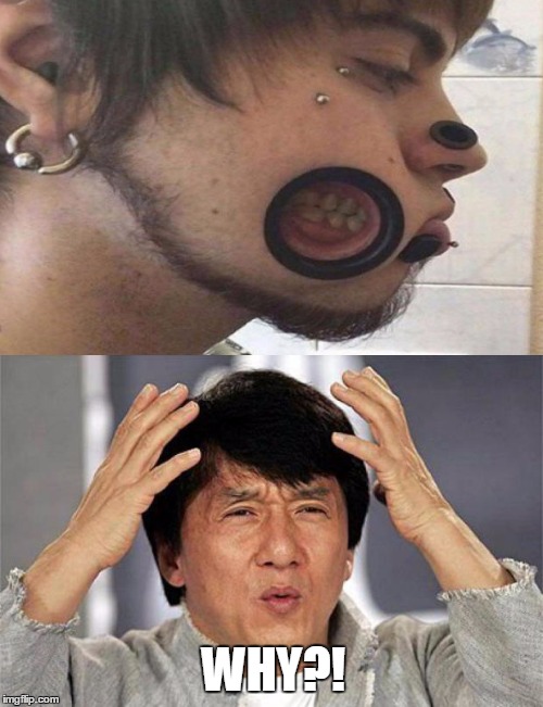 Jackie Chan Body Mod WTF | WHY?! | image tagged in wtf,weird,jackie chan wtf,tattoos | made w/ Imgflip meme maker