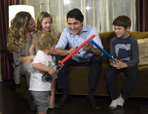 Justin Trudeau PM family Blank Meme Template