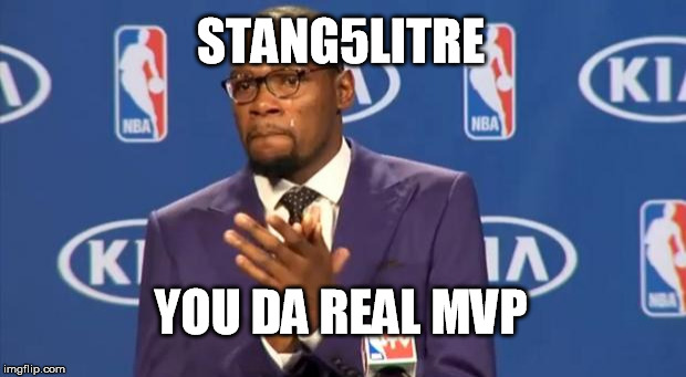 You The Real MVP Meme | STANG5LITRE YOU DA REAL MVP | image tagged in memes,you the real mvp | made w/ Imgflip meme maker