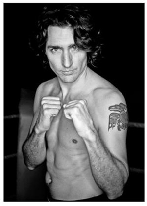 High Quality justin trudeau boxing pose Blank Meme Template