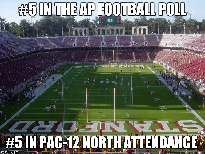 #5 IN THE AP FOOTBALL POLL #5 IN PAC-12 NORTH ATTENDANCE | made w/ Imgflip meme maker