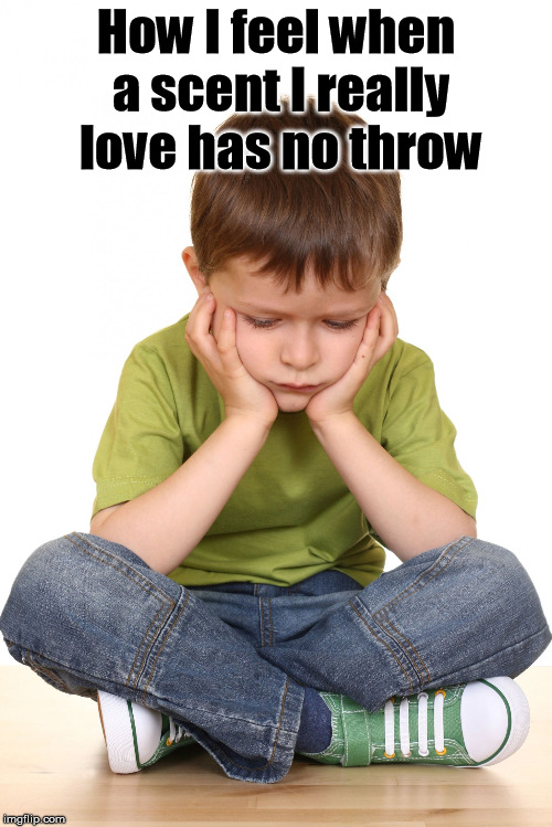 Disappointed Kid | How I feel when a scent I really love has no throw | image tagged in disappointed kid | made w/ Imgflip meme maker