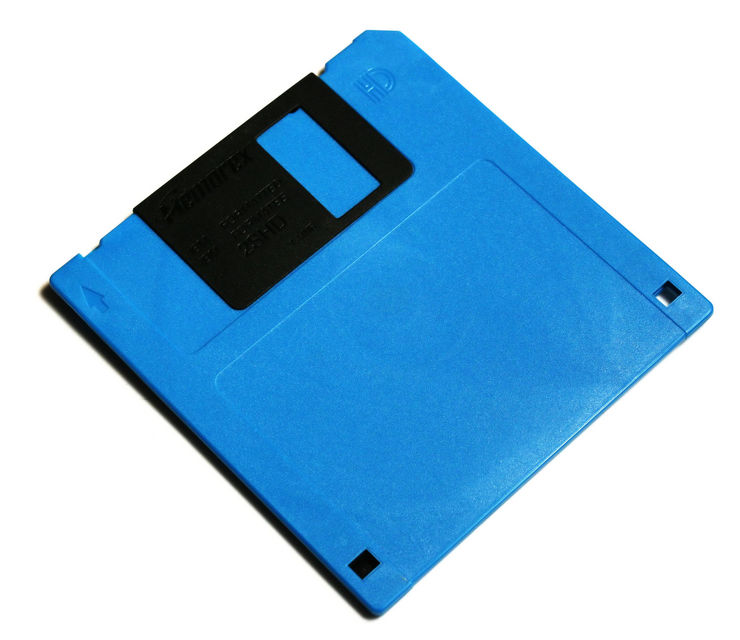 High Quality Blue Floppy Disk Blank Meme Template
