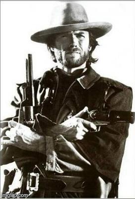 High Quality Clint Eastwood guns Blank Meme Template