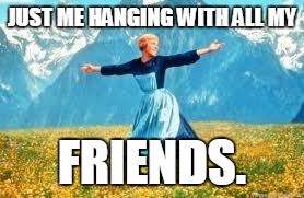 Look At All These | JUST ME HANGING WITH ALL MY FRIENDS. | image tagged in memes,look at all these | made w/ Imgflip meme maker