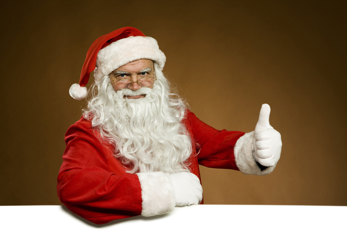 Santa Thumbs up Blank Meme Template
