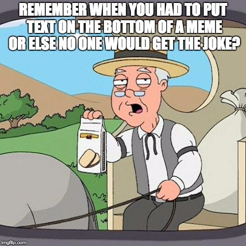 And happy Back to the Future Day! | REMEMBER WHEN YOU HAD TO PUT TEXT ON THE BOTTOM OF A MEME OR ELSE NO ONE WOULD GET THE JOKE? | image tagged in memes,pepperidge farm remembers,back to the future,back to the future 2015,back to the future day | made w/ Imgflip meme maker