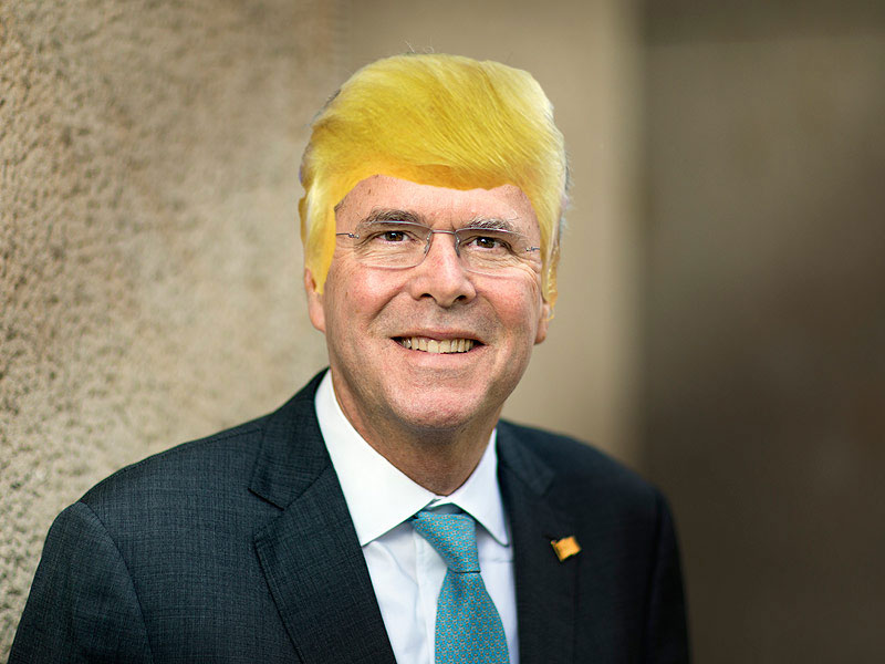 High Quality Jeb Trump Bush Hair  Blank Meme Template