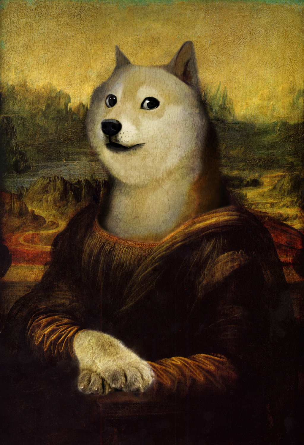 High Quality Mona Lisa Doge Blank Meme Template