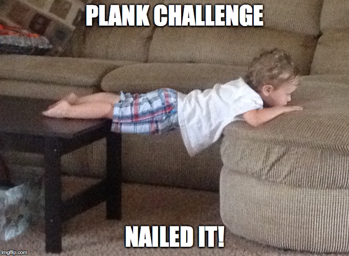 Plank Challenge | PLANK CHALLENGE NAILED IT! | image tagged in planking | made w/ Imgflip meme maker