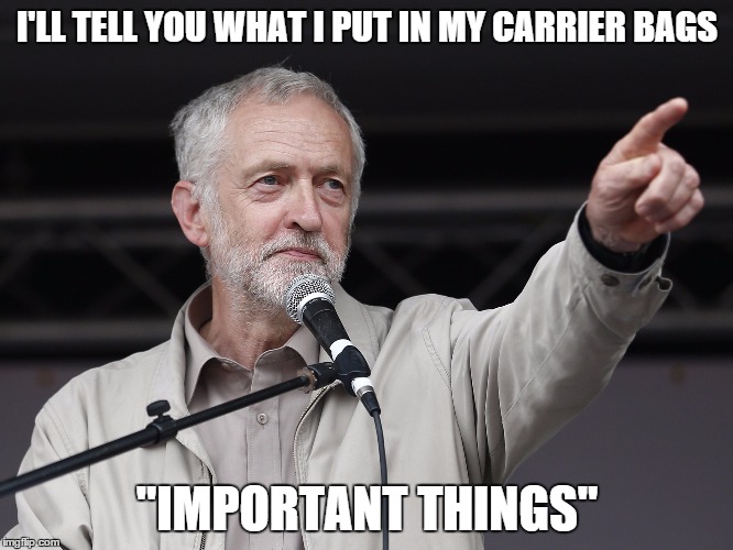 I'LL TELL YOU WHAT I PUT IN MY CARRIER BAGS "IMPORTANT THINGS" | made w/ Imgflip meme maker