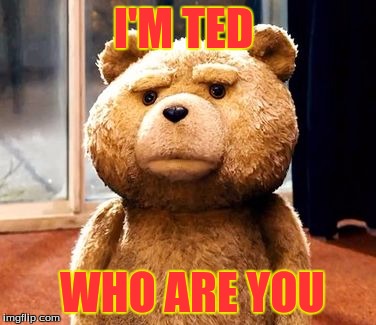 TED | I'M TED WHO ARE YOU | image tagged in memes,ted | made w/ Imgflip meme maker
